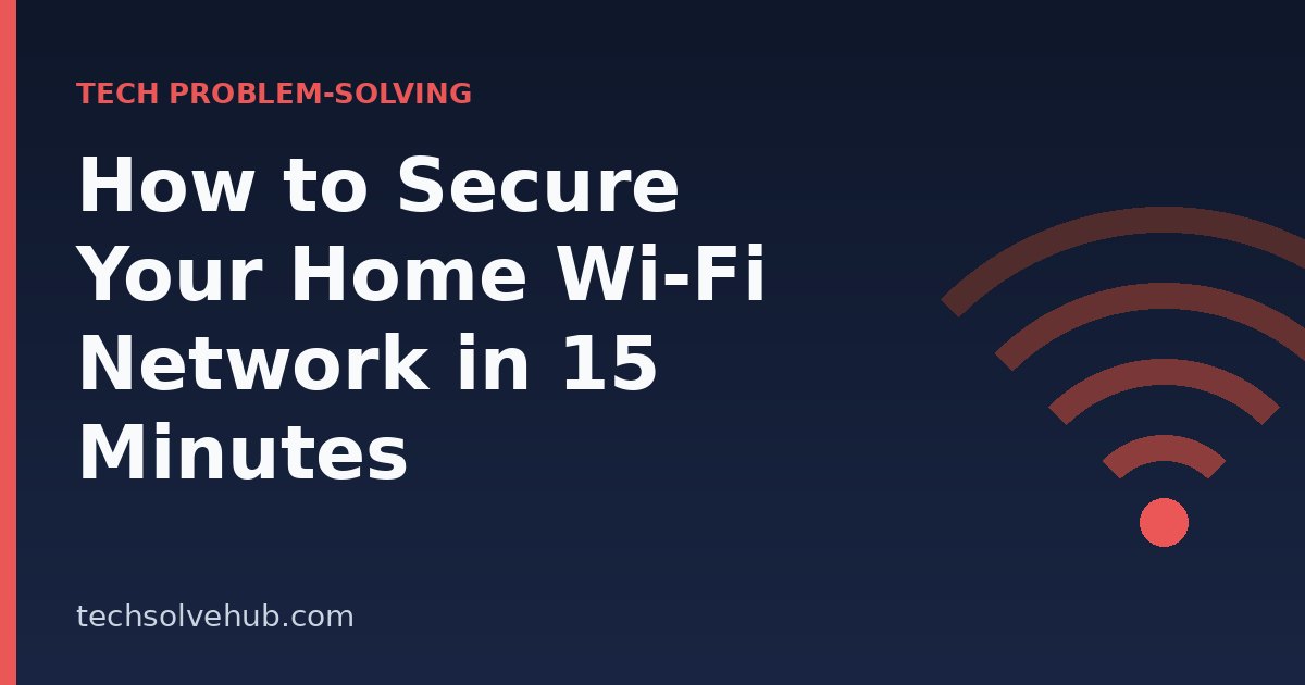 How to secure your home Wi-Fi network